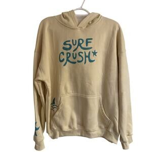 Light Yellow Beachy Sweatshirt Does Not Look Worn 2XL Turquoise Beach Graphic